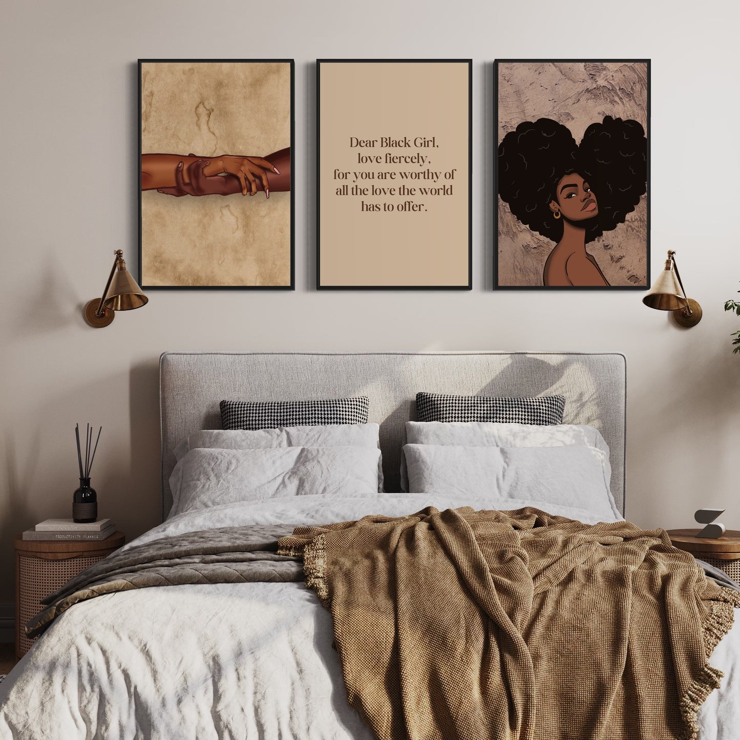 The Trio Fine Art Prints | Black Love Art | Print Set