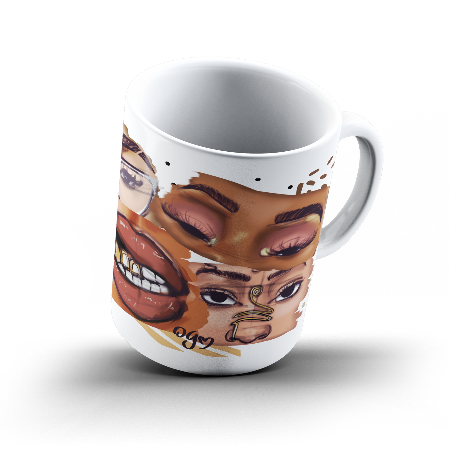 The Aesthetic Mug | Black Woman Coffee Mug | Black Features