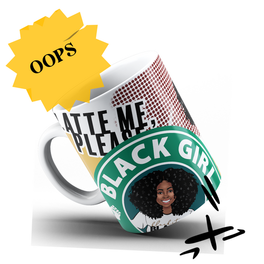 OOPS Black Girl Brew Mug | Black Woman Coffee Mug | Natural Hair