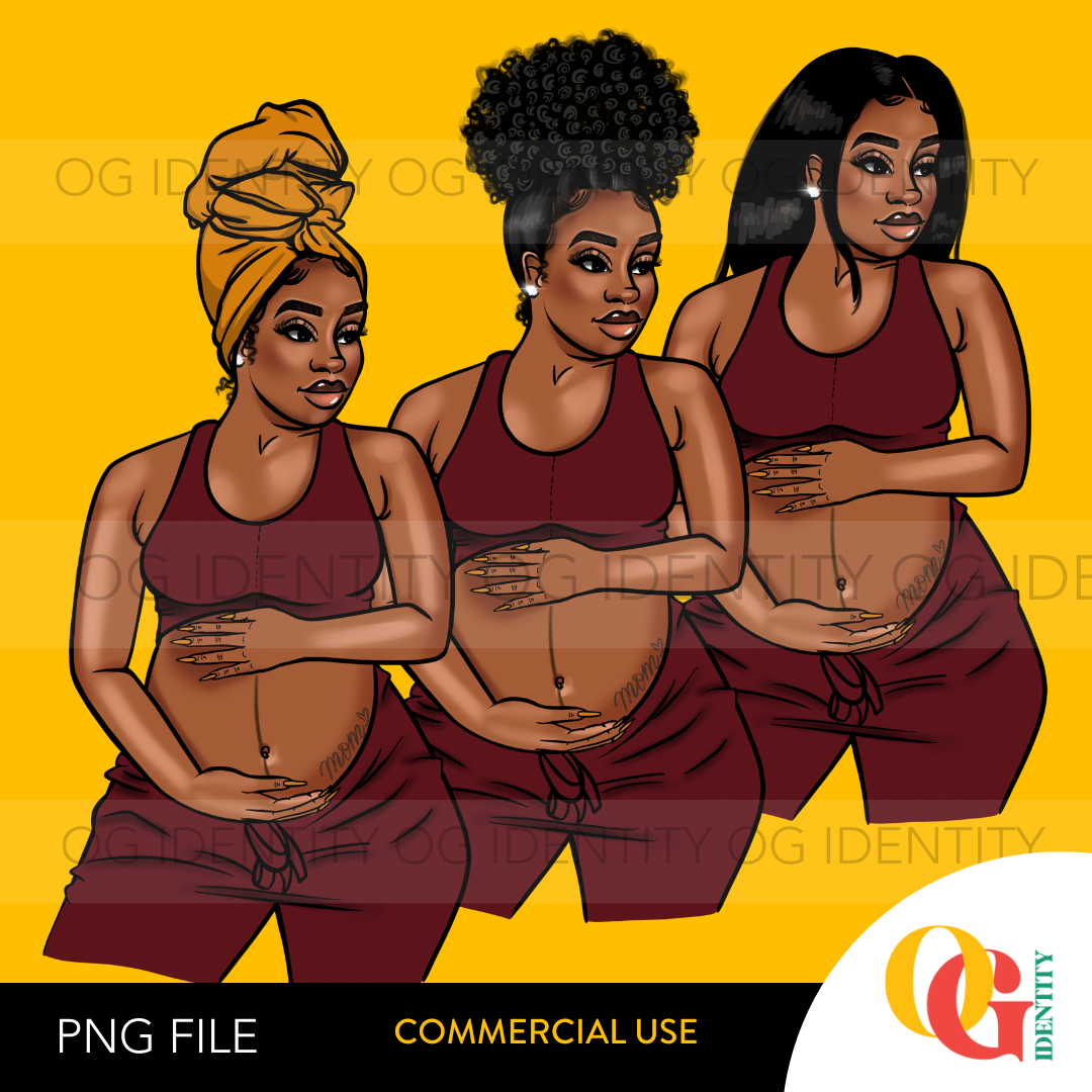 Mommy2B Commercial Use | Black ClipArt | Illustrations | For Businesses + Creatives