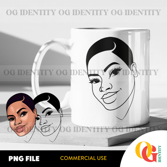 Baldie Commercial Use | Black ClipArt | Illustrations | For Businesses + Creatives
