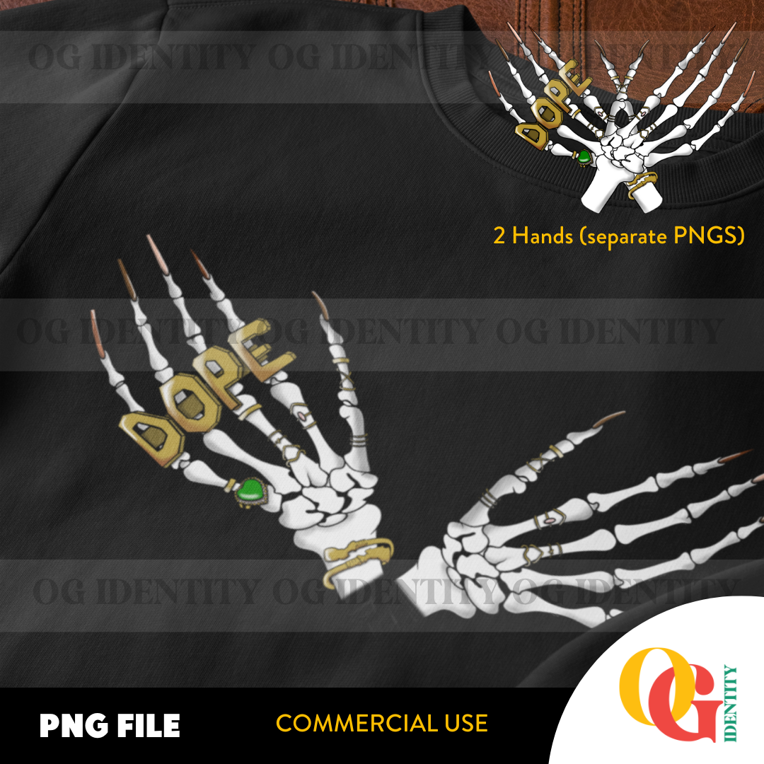 Halloween Baddie Skeleton Commercial Use | Black ClipArt | Illustrations | For Businesses + Creatives