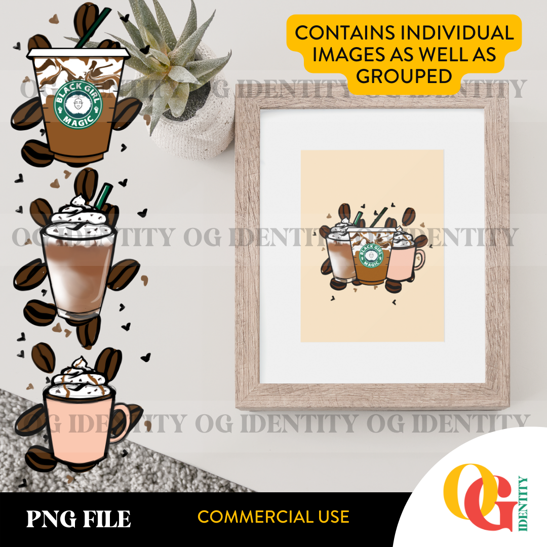 Fall Drinks Bundle Commercial Use | Black ClipArt | Illustrations | For Businesses + Creatives