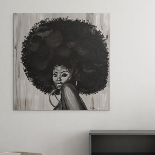 Black + White Wrapped Canvas Print | Black and White Wall Art